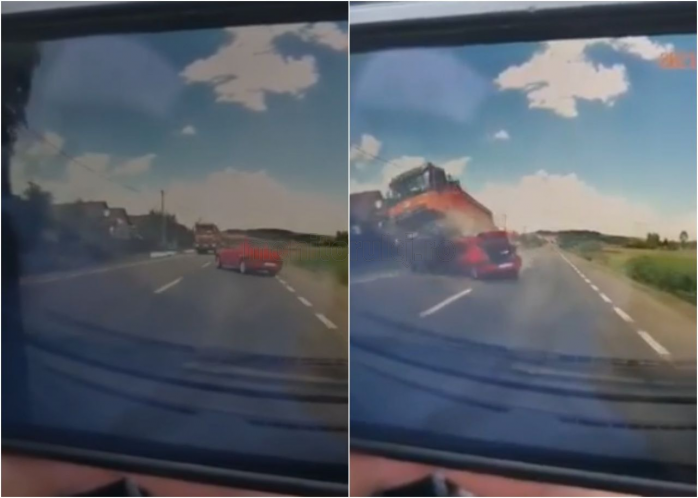 VIDEO. Momentul accidentului cumplit de la Sânpaul. Șoferul care a murit era un preot iubit